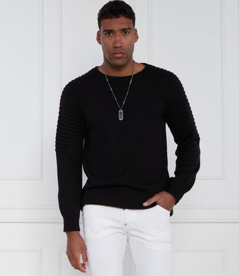 Sweter męski casual Les Hommes ze sklepu: Gomez Fashion Store w kategorii: Swetry męskie - zdjęcie 874714-BD9-10338_HM225M000011900