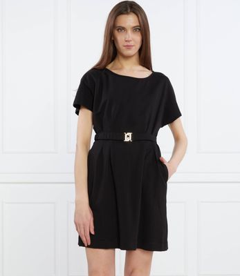 Sukienka trapezowa na wiosnę Liu Jo Beachwear ze sklepu: Gomez Fashion Store w kategorii: Sukienki - zdjęcie 874714-BD9-10338_LB232W000052222