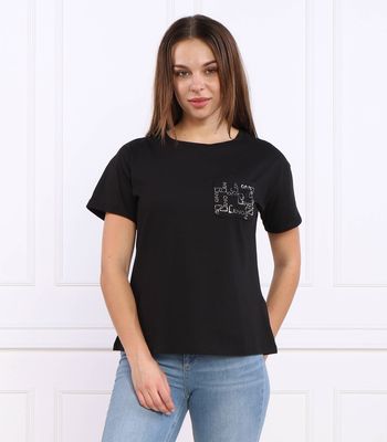Bluzka damska casual Liu Jo ze sklepu: Gomez Fashion Store w kategorii: Bluzki damskie - zdjęcie 874714-BD9-10338_LJ232W000097O97
