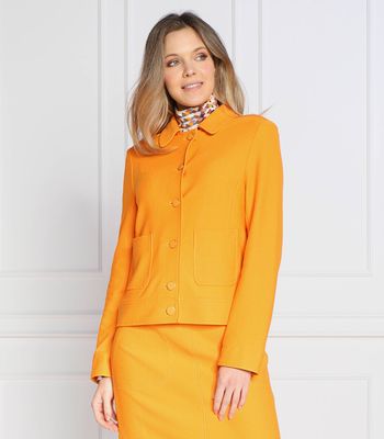 Marynarka na wiosnę elegancki Marc Cain ze sklepu: Gomez Fashion Store w kategorii: Marynarki damskie - zdjęcie 874714-BD9-10338_CR231W000012474