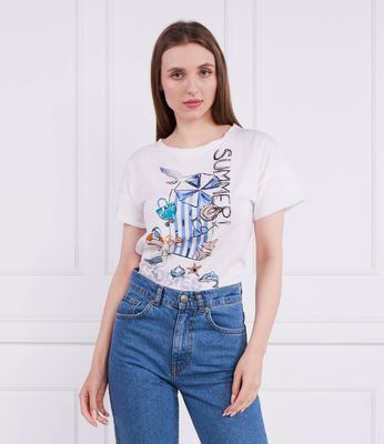 Marc Cain - Bluzka damska młodzieżowa ze sklepu: Gomez Fashion Store w kategorii: Bluzki damskie - zdjęcie 874714-BD9-10338_CR231W000080100