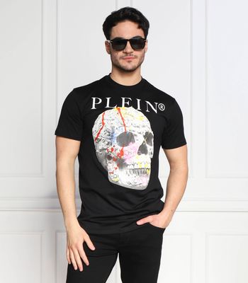 Philipp Plein - T-shirt męski młodzieżowy ze sklepu: Gomez Fashion Store w kategorii: T-shirty męskie - zdjęcie 874714-BD9-10338_PN231M000050002