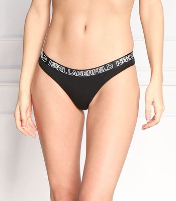 Majtki damskie z napisem Karl Lagerfeld ze sklepu: Gomez Fashion Store w kategorii: Majtki damskie - zdjęcie 874714-BD9-10338_KL231W000003666
