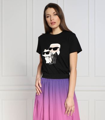 Bluzka damska w stylu młodzieżowym Karl Lagerfeld ze sklepu: Gomez Fashion Store w kategorii: Bluzki damskie - zdjęcie 874714-BD9-10338_KL231W000210666