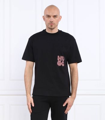T-shirt męski casualowy HUGO ze sklepu: Gomez Fashion Store w kategorii: T-shirty męskie - zdjęcie 874714-BD9-10338_BU232M000003001