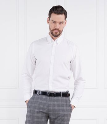 Koszula męska elegancka z kołnierzykiem button down BOSS ORANGE ze sklepu: Gomez Fashion Store w kategorii: Koszule męskie - zdjęcie 874714-BD9-10338_BO232M000019100
