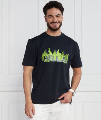 BOSS ORANGE - T-shirt męski w stylu młodzieżowym ze sklepu: Gomez Fashion Store w kategorii: T-shirty męskie - zdjęcie 874714-BD9-10338_BO232M000083404