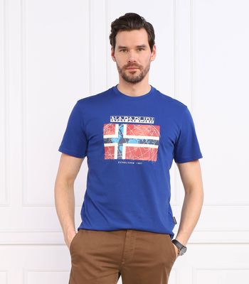 T-shirt męski letni Napapijri ze sklepu: Gomez Fashion Store w kategorii: T-shirty męskie - zdjęcie 874714-BD9-10338_NA232M000034328