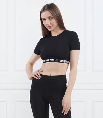 Bluzka damska casual na wiosnę Dsquared2 ze sklepu: Gomez Fashion Store w kategorii: Bluzki damskie - zdjęcie 874714-BD9-10338_DB232W000004031