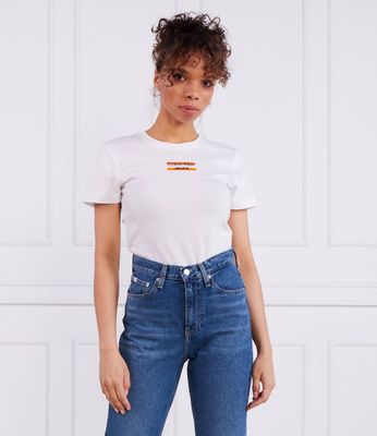 Bluzka damska Calvin Klein Jeans ze sklepu: Gomez Fashion Store w kategorii: Bluzki damskie - zdjęcie 874714-BD9-10338_CJ232W000104210
