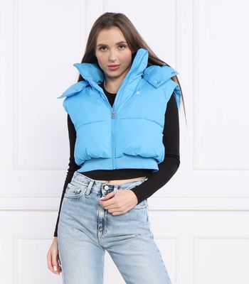Kamizelka damska jesienna Calvin Klein Jeans ze sklepu: Gomez Fashion Store w kategorii: Kamizelki damskie - zdjęcie 874714-BD9-10338_CJ232W000133276