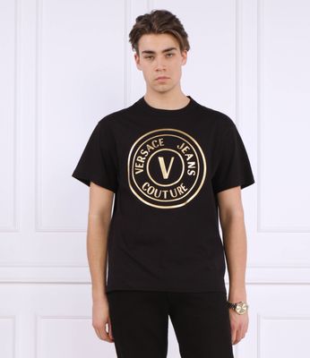 T-shirt męski na wiosnę młodzieżowy Versace Jeans Couture ze sklepu: Gomez Fashion Store w kategorii: T-shirty męskie - zdjęcie 874714-BD9-10338_VR232M000100A06