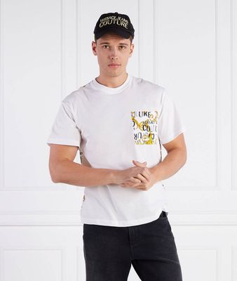 T-shirt męski na wiosnę Versace Jeans Couture ze sklepu: Gomez Fashion Store w kategorii: T-shirty męskie - zdjęcie 874714-BD9-10338_VR232M000114A10