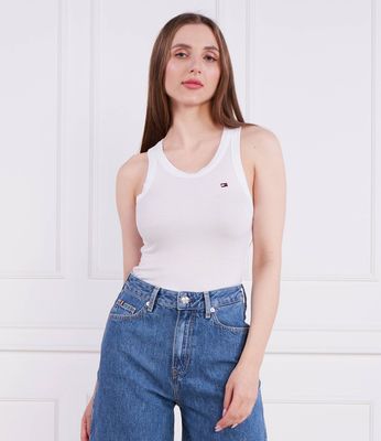 Tommy Hilfiger - Bluzka damska na lato casual ze sklepu: Gomez Fashion Store w kategorii: Bluzki damskie - zdjęcie 874714-BD9-10338_TH232W000159H83