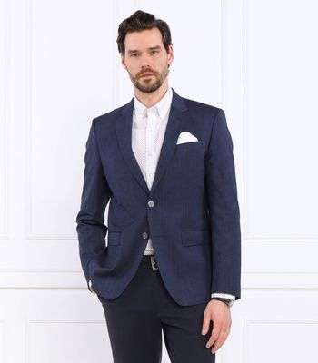 Marynarka męska na wiosnę BOSS BLACK ze sklepu: Gomez Fashion Store w kategorii: Marynarki męskie - zdjęcie 874714-BD9-10338_BB232M000136404