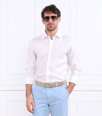 BOSS BLACK - Koszula męska z klasycznym kołnierzykiem ze sklepu: Gomez Fashion Store w kategorii: Koszule męskie - zdjęcie 874714-BD9-10338_BB232M000182100