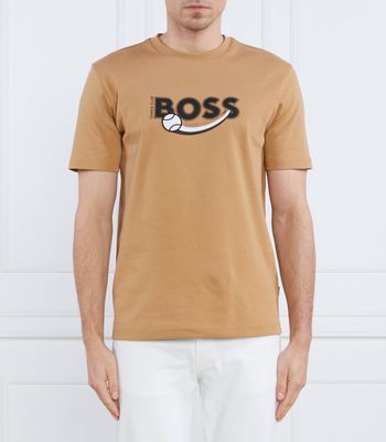BOSS BLACK - T-shirt męski w stylu młodzieżowym ze sklepu: Gomez Fashion Store w kategorii: T-shirty męskie - zdjęcie 874714-BD9-10338_BB232M000261260