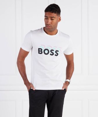 T-shirt męski na wiosnę BOSS BLACK ze sklepu: Gomez Fashion Store w kategorii: T-shirty męskie - zdjęcie 874714-BD9-10338_BB232M000280100