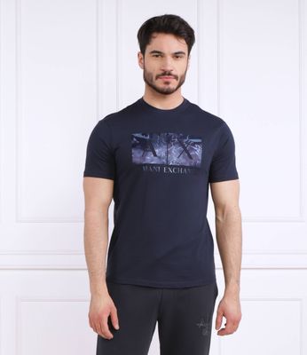 T-shirt męski w stylu młodzieżowym na wiosnę Armani Exchange ze sklepu: Gomez Fashion Store w kategorii: T-shirty męskie - zdjęcie 874714-BD9-10338_AX232M000202B02