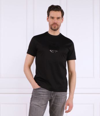 Emporio Armani - T-shirt męski casual ze sklepu: Gomez Fashion Store w kategorii: T-shirty męskie - zdjęcie 874714-BD9-10338_EA232M000061K17