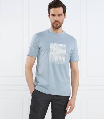 T-shirt męski w stylu młodzieżowym Emporio Armani ze sklepu: Gomez Fashion Store w kategorii: T-shirty męskie - zdjęcie 874714-BD9-10338_EA232M000088K31