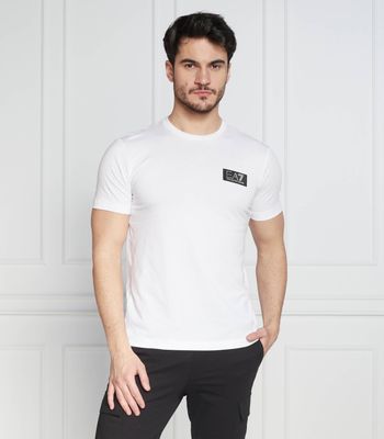 T-shirt męski casual EA7 ze sklepu: Gomez Fashion Store w kategorii: T-shirty męskie - zdjęcie 874714-BD9-10338_E7232M000078100