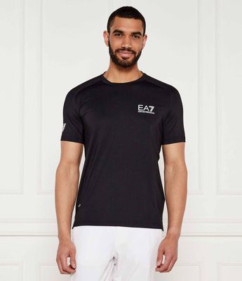 T-shirt męski na wiosnę casual EA7 ze sklepu: Gomez Fashion Store w kategorii: T-shirty męskie - zdjęcie 874714-BD9-10338_E7232M000112012