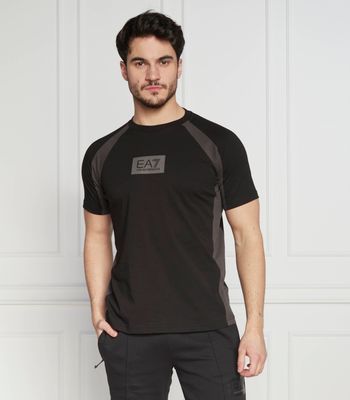 T-shirt męski w stylu młodzieżowym EA7 ze sklepu: Gomez Fashion Store w kategorii: T-shirty męskie - zdjęcie 874714-BD9-10338_E7232M000204012