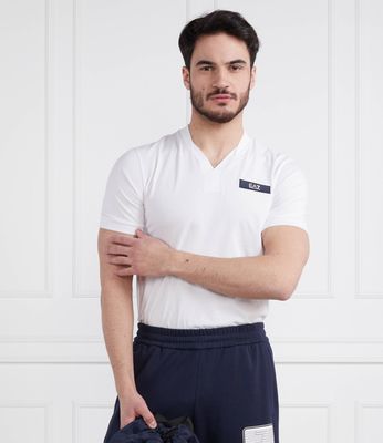 T-shirt męski casual EA7 ze sklepu: Gomez Fashion Store w kategorii: T-shirty męskie - zdjęcie 874714-BD9-10338_E7232M000205100