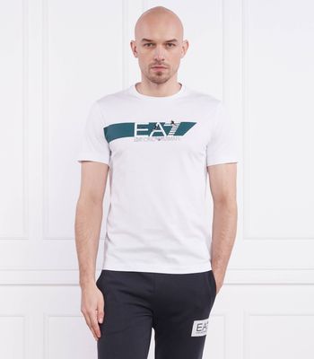 T-shirt męski w stylu młodzieżowym EA7 ze sklepu: Gomez Fashion Store w kategorii: T-shirty męskie - zdjęcie 874714-BD9-10338_E7232M000208100