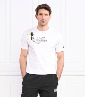 EA7 - T-shirt męski na wiosnę ze sklepu: Gomez Fashion Store w kategorii: T-shirty męskie - zdjęcie 874714-BD9-10338_E7232M000210100