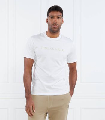 T-shirt męski na wiosnę Trussardi ze sklepu: Gomez Fashion Store w kategorii: T-shirty męskie - zdjęcie 874714-BD9-10338_TJ232M000016111