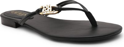 Klapki damskie na lato LAUREN RALPH LAUREN ze sklepu: Gomez Fashion Store w kategorii: Klapki damskie - zdjęcie 874714-BD9-10338_RL232W000036001