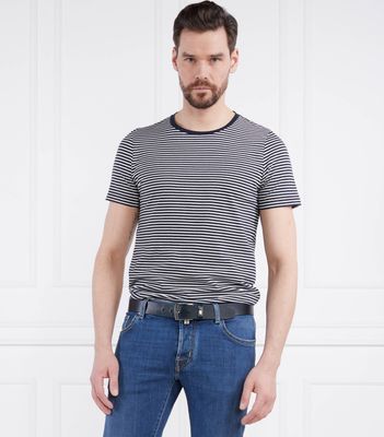 T-shirt męski casual Oscar Jacobson ze sklepu: Gomez Fashion Store w kategorii: T-shirty męskie - zdjęcie 874714-BD9-10338_OJ232M000003039