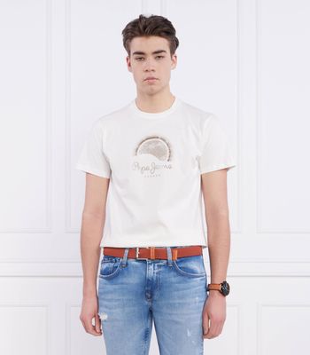 Pepe Jeans London - T-shirt męski młodzieżowy ze sklepu: Gomez Fashion Store w kategorii: T-shirty męskie - zdjęcie 874714-BD9-10338_PJ232M000051803