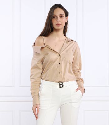 Koszula damska na wiosnę casual BluGirl Blumarine ze sklepu: Gomez Fashion Store w kategorii: Koszule damskie - zdjęcie 874714-BD9-10338_IR232W000030075