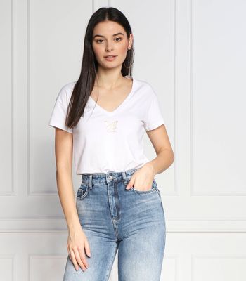 BluGirl Blumarine - Bluzka damska na wiosnę ze sklepu: Gomez Fashion Store w kategorii: Bluzki damskie - zdjęcie 874714-BD9-10338_IR232W000033003