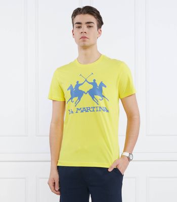 T-shirt męski na wiosnę La Martina ze sklepu: Gomez Fashion Store w kategorii: T-shirty męskie - zdjęcie 874714-BD9-10338_LR232M000025010