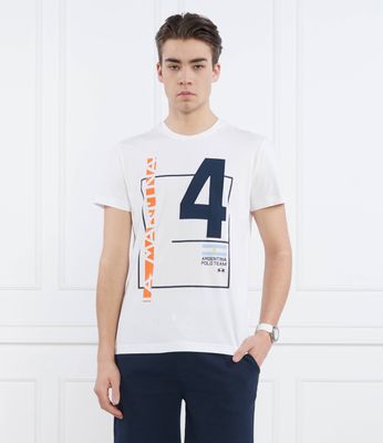 La Martina - T-shirt męski młodzieżowy ze sklepu: Gomez Fashion Store w kategorii: T-shirty męskie - zdjęcie 874714-BD9-10338_LR232M000031001