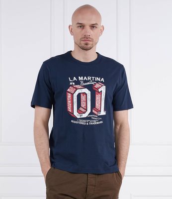 T-shirt męski na wiosnę La Martina ze sklepu: Gomez Fashion Store w kategorii: T-shirty męskie - zdjęcie 874714-BD9-10338_LR232M000032717