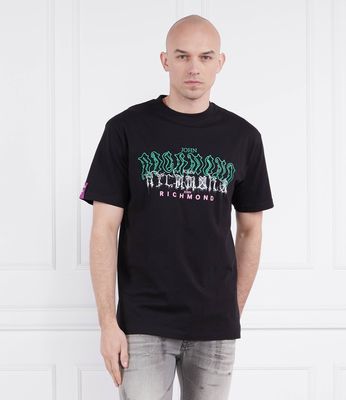 John Richmond - T-shirt męski młodzieżowy ze sklepu: Gomez Fashion Store w kategorii: T-shirty męskie - zdjęcie 874714-BD9-10338_JR232M000005001