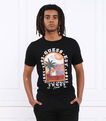 Guess - T-shirt męski młodzieżowy ze sklepu: Gomez Fashion Store w kategorii: T-shirty męskie - zdjęcie 874714-BD9-10338_GJ232M000018058