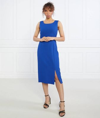 BOSS BLACK - Sukienka elegancka prosta ze sklepu: Gomez Fashion Store w kategorii: Sukienki - zdjęcie 874714-BD9-10338_BB232W000078433