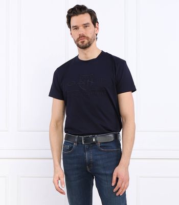 T-shirt męski letni Gant ze sklepu: Gomez Fashion Store w kategorii: T-shirty męskie - zdjęcie 874714-BD9-10338_GA232M000022433