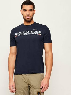 Aeronautica Militare - T-shirt męski na wiosnę ze sklepu: Gomez Fashion Store w kategorii: T-shirty męskie - zdjęcie 874714-BD9-10338_AM232M000002095