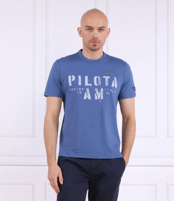 T-shirt męski na wiosnę młodzieżowy Aeronautica Militare ze sklepu: Gomez Fashion Store w kategorii: T-shirty męskie - zdjęcie 874714-BD9-10338_AM232M000017167