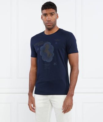 T-shirt męski na wiosnę Aeronautica Militare ze sklepu: Gomez Fashion Store w kategorii: T-shirty męskie - zdjęcie 874714-BD9-10338_AM232M000019168