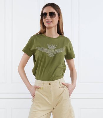 Bluzka damska zimowa Aeronautica Militare ze sklepu: Gomez Fashion Store w kategorii: Bluzki damskie - zdjęcie 874714-BD9-10338_AM232W000003142