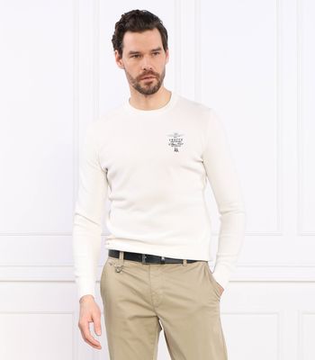 Aeronautica Militare - Sweter męski na wiosnę ze sklepu: Gomez Fashion Store w kategorii: Swetry męskie - zdjęcie 874714-BD9-10338_AM232M000065002