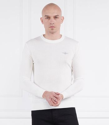 Sweter męski na zimę casual Aeronautica Militare ze sklepu: Gomez Fashion Store w kategorii: Swetry męskie - zdjęcie 874714-BD9-10338_AM232M000067002